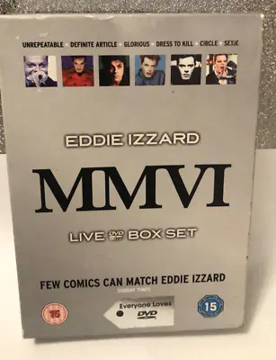 Eddie Izzard MMVI Live DVD Box Set  (6 Discs) Region 2 PAL {FREE UK P&P) • £6.15