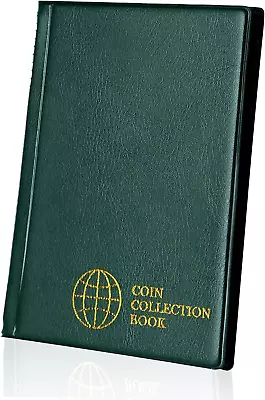 Coin Collection Album 60 Pockets - 4.5x4.5cm/1.8x1.8 Inch Coin Holder Book Coin • £9.67