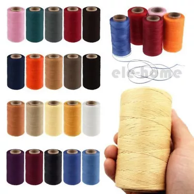 $7.99 • Buy 260m Cord Waxed Thread Wax Bracelet Jewelry Linen Spool Leather Craft Sewing EH
