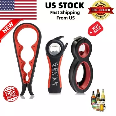 (3 Pack) Multi Opener Jar Bottle Opener4&5&6 In 1 Bottle Can Opener Set • $11.85