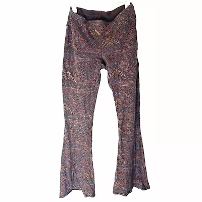 Prana Hemp Leggings Bell Bottom Flare Leg Pants Gym Tribal Aztec Geometric Yoga • $22.92