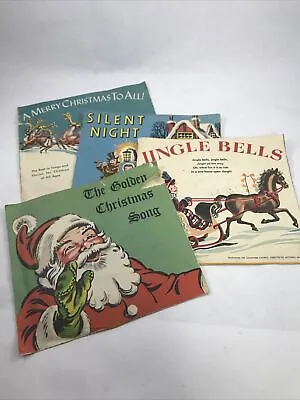 Vintage Christmas Golden Records Song Santa Claus Frosty Set 4 Vintage 1950s • $20