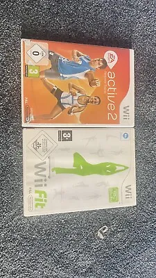 Lot Of 2 Wii Games Wii Fit And Wii Active 2 Personal Trainer EA Sports • £8.99