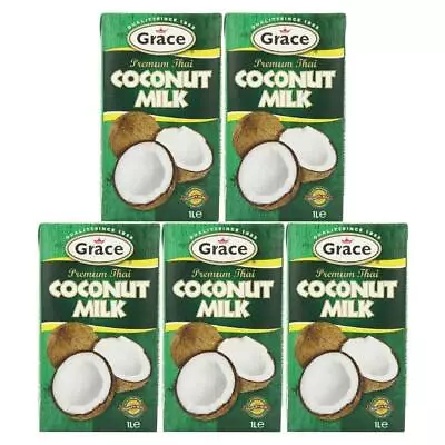 Grace Premium Thai Coconut Milk 1Ltr (Pack Of 5) • £18.99