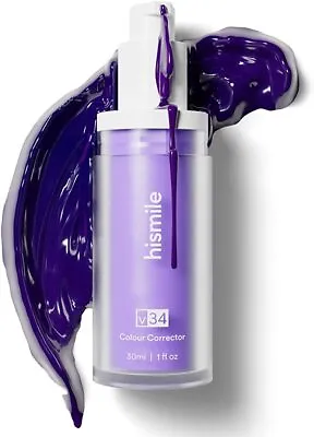 $36.95 • Buy Hismile V34 Colour Corrector, Purple Teeth Whitening, Tooth Stain Removal, Paste