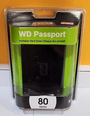 WD Passport Portable Hard Drive 80 GB/Go New Factory Sealed • $29