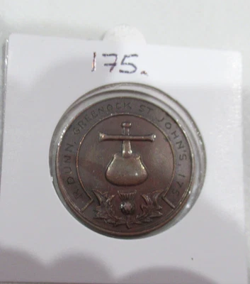 £4.25 • Buy Masonic Token R. Dunn  Greenock St John  S Kilwinning  173