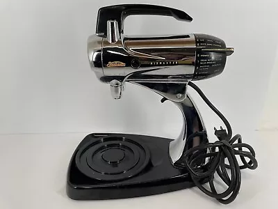 Vintage 1950's Chrome Sunbeam Mixmaster  Mixer MCM Powers On READ • $79.99