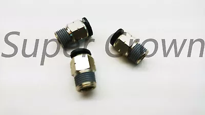 3 X Pneumatic 3/16  OD NPT Male Straight One Touch Push To Connect Air Fitting • $6.05