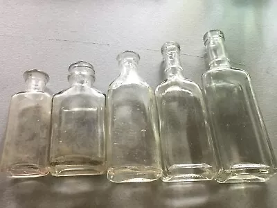 Vintage Antique Medicine Bottles* Lot Of 5  Varieties Sizes Read Description. • $12.57