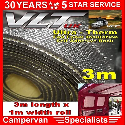 £26.99 • Buy Camper Van Insulation Foam Sound Proof Deadening Floor Roof 7mm Vw T 5 6 Car 3m