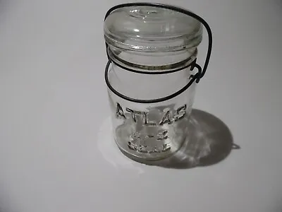 Vintage Atlas E Z Seal Pint Canning Mason Jar Wire Bail Glass Lid • $7.95