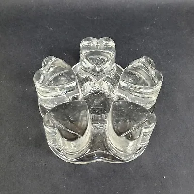 Yama Glass Solid Glass Warmer Stand For Teapot Heart Shaped Pillar Candle Holder • $24.97