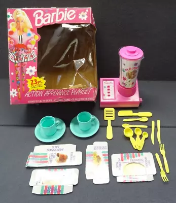 Barbie Chilton Toys Action Appliance Blender 22-Pcs VTG Playset Dishes 90 8016-9 • $19.98