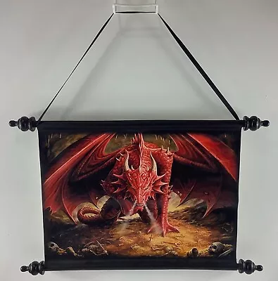 Dragons Lair Wall Scroll Tapestry Wall Decor Medieval Fantasy Art • $29.71