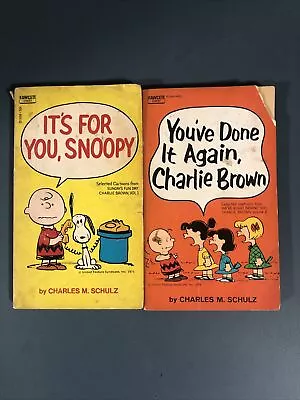 Vintage Peanuts Paperback Books Charlie Brown Charles M Schulz Snoopy Crest • $5.99