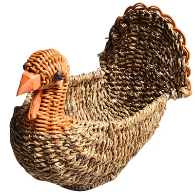 £11.22 • Buy Wicker Bowls Rattan Fruit Bowls Woven Egg Basket Turkey Wood