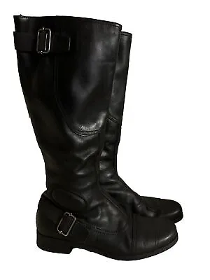 MIU MIU By PRADA  Gorgeous  Black  Leather Biker Motorcycle Boots   Sz 39  Euro • $369.99