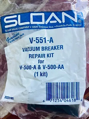 $4.99 • Buy GENUINE Sloan V-551-A Vacuum Breaker Repair Kit For V-500-A /V-500-AA-F/SHIP-NIP