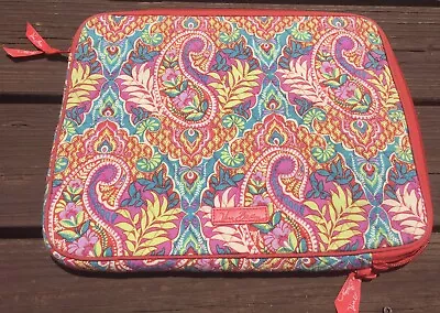 Vera Bradley Paisley In Paradise Large Laptop Case Quilted Protection 2016 VGUC • $44