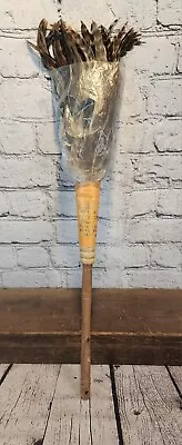 Vintage Lint Master Asian Ostrich Duster 9465  Washable  With Wooden Handle New • $19.99