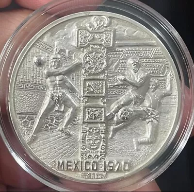 Mexico 1970 World Cup Silver Mexican Medal Very Rare • $698