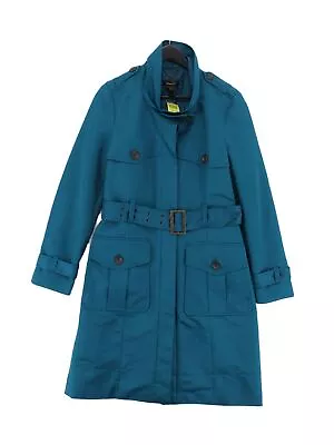 Mango Women's Coat XL Blue 100% Polyester Overcoat • £16.25