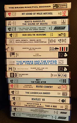 Lot Of 18 Vintage 4-track Audio Tapes -- Various Genres And Artists • $118.50