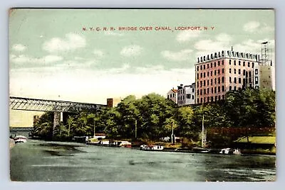 Vintage N Y C Rr Bridge Over Canal Lockport Ny Railway Railroad Postcard Bx • $9.99