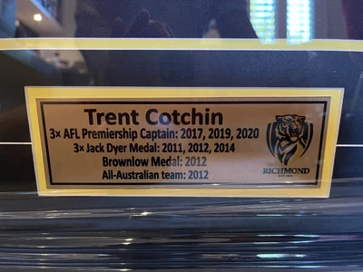 $2000 • Buy Richmond Tigers Signed Trent Cotchin Signed Jumper Framed
