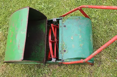 Vintage Qualcast Super Panther Push Mower And Grass Box 12in • £35