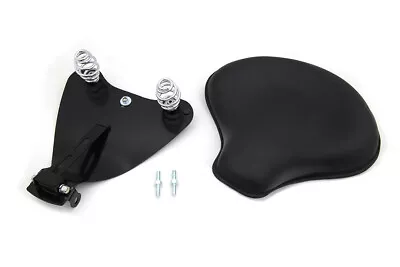 HARLEY Black Leather Solo Seat With Mount Kit Fits 2010-UP XL • $530.15