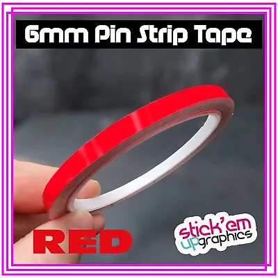 RED Car Pin Stripe Coach Line Tape Styling Stripe 6mm X 10meter • £5.60