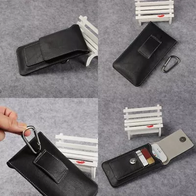 For Oppo R11 R11s Plus Genuine Leather Belt Clip Tradesman Card Case Cover Pouch • $20