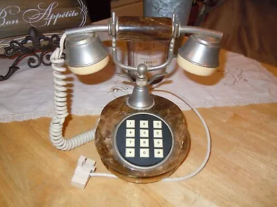 Vintage Marble Push Button Phone (UNKONWN IF WORKING) • $54.99