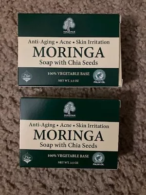 Moringa Soap With Chia Seeds - Anti-Aging Acne Skin Irritation - 2 New Bars • $6