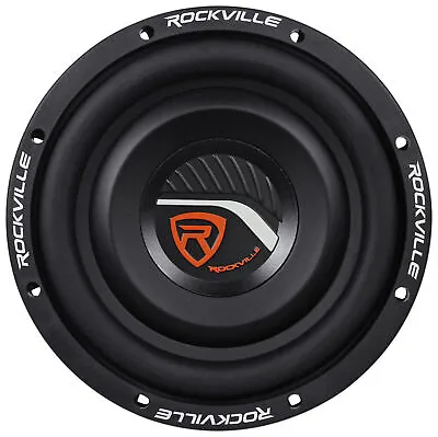 Rockville W8T4-S2 8  Shallow Mount 1000 Watt Slim Car Audio Subwoofer 2-Ohm Sub • $44.95