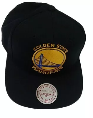 Golden State Warriors Mitchell & Ness Core Basic Black Adjustable Snapback Hat!! • $24