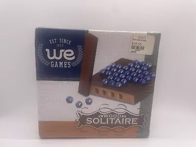 Wood Solitaire By We Games Wood Expressions 2007 NIP Strategy Fun Marbles  • $9.99