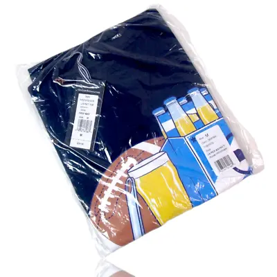 Vineyard Vines Men’s T-Shirt Size: M. Deep Bay Blue Pick Six Football Beer Whale • $21.95