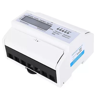 Digital 3 Phase 4 Wire 7P Din Rail Electric Meter Electronic KWh Meter(30(100)A) • $44.13