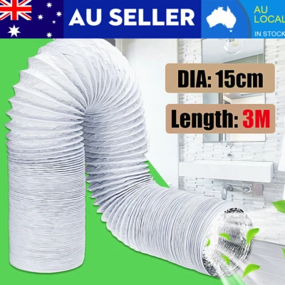 $22.99 • Buy 3M Flexible Exhaust Hose Tube Pipe For Portable Air Conditioner Vent Duct AU