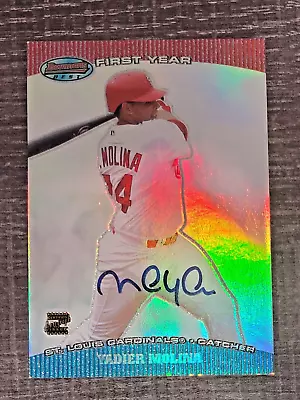 Yadier Molina Auto 2004 Bowmans Best Rookie RC On Card Autograph Cardinals • $399