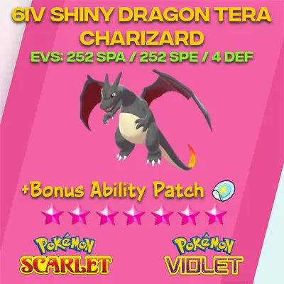 £2.99 • Buy ✨6IV SHINY Tera Dragon Raid Charizard✨ | Pokemon Scarlet & Violet  | SAME DAY🚚
