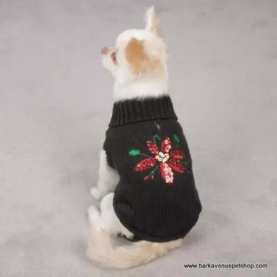 Poinsettia Themed Acrylic Dog Sweater Zack And Zoey Unisex UM420 • $12.59