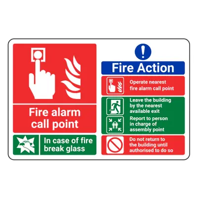 £1.99 • Buy Fire Action Notice - Do Not Return To Building Sign - 300x200mm - Self Adhesive