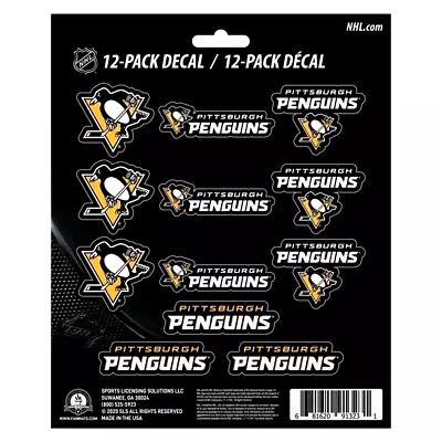 Pittsburgh Penguins NHL Vinyl Die-Cut Sticker Set / Decal Sheet *Free Shipping • $6.87