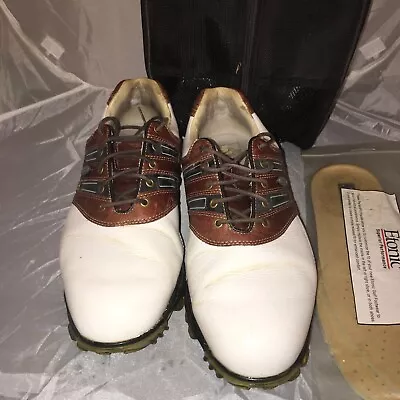 VINTAGE ETONIC Stabilizer Plus MENS GOLF SHOES STB10-14  Sz 10.5M  MADE IN USA • $30.56