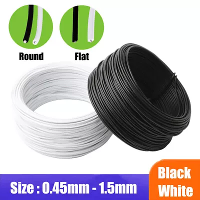 Multipurpose Easy Twist Ties Plastic Coated Garden Wire Plant Tie White Black • £11.10