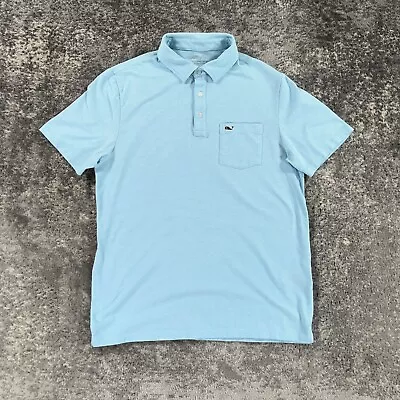 Vineyard Vines Polo Shirt Mens Small S Blue Edgartown Stretch Performance Golf • $15.98